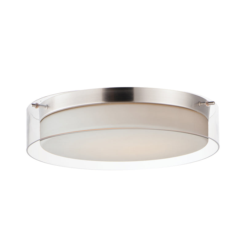 Maxim 12284CLSWSN Duo 16" Round LED Flush Mount | Satin Nickel