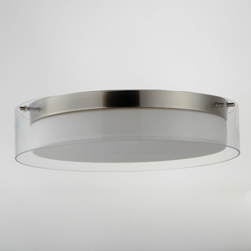 Maxim 12284CLSWSN Duo 16" Round LED Flush Mount | Satin Nickel