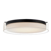 Maxim 12286CLSWBK Duo 20" Round LED Flush Mount | Black