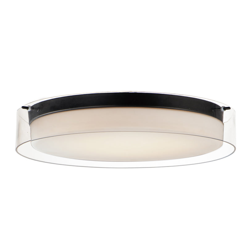 Maxim 12286CLSWBK Duo 20" Round LED Flush Mount | Black