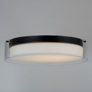 Maxim 12286CLSWBK Duo 20" Round LED Flush Mount | Black