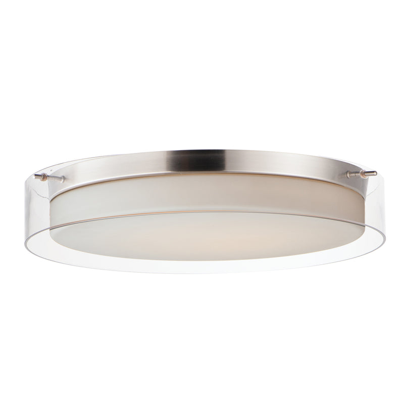Maxim 12286CLSWSN Duo 20" Round LED Flush Mount | Satin Nickel