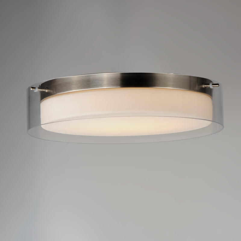 Maxim 12286CLSWSN Duo 20" Round LED Flush Mount | Satin Nickel