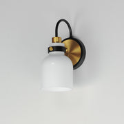 Maxim 12331WTBKSBR Milk 1 Light Sconce | Satin Brass