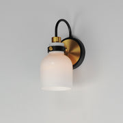 Maxim 12331WTBKSBR Milk 1 Light Sconce | Satin Brass