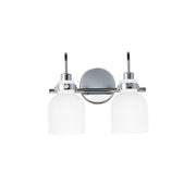 Maxim 12332WTPC Milk 2 Light Bath Vanity | Polished Chrome