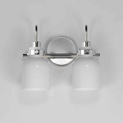 Maxim 12332WTPC Milk 2 Light Bath Vanity | Polished Chrome