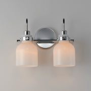 Maxim 12332WTPC Milk 2 Light Bath Vanity | Polished Chrome