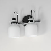 Maxim 12332WTPC Milk 2 Light Bath Vanity | Polished Chrome