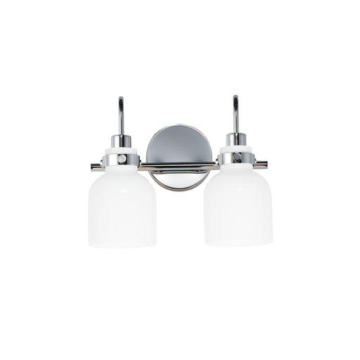 Maxim 12332WTPC Milk 2 Light Bath Vanity | Polished Chrome