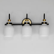 Maxim 12333WTBKSBR Milk 3 Light Bath Vanity | Satin Brass