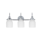 Maxim 12333WTPC Milk 3 Light Bath Vanity | Polished Chrome