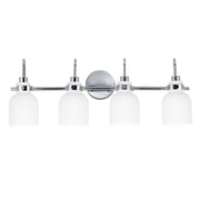 Maxim 12334WTPC Milk 4 Light Bath Vanity | Polished Chrome