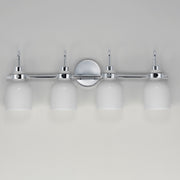 Maxim 12334WTPC Milk 4 Light Bath Vanity | Polished Chrome