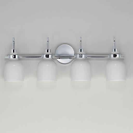 Maxim 12334WTPC Milk 4 Light Bath Vanity | Polished Chrome