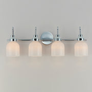 Maxim 12334WTPC Milk 4 Light Bath Vanity | Polished Chrome