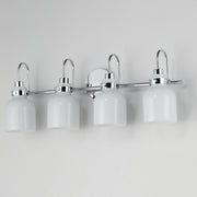 Maxim 12334WTPC Milk 4 Light Bath Vanity | Polished Chrome