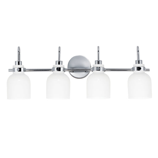Maxim 12334WTPC Milk 4 Light Bath Vanity | Polished Chrome