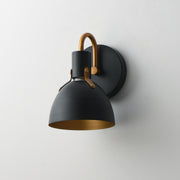 Maxim 12341BKAB Dusk 1 Light Wall Sconce | Black / Antique Brass