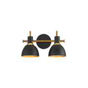 Maxim 12342BKAB Dusk 2 Light Wall Sconce | Black / Antique Brass