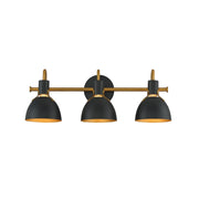 Maxim 12343BKAB Dusk 3 Light Wall Sconce | Black / Antique Brass