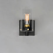 Maxim 12401CLBKSBR Pinn 1 Light Sconce | Black / Satin Brass