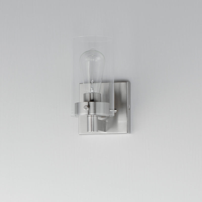Maxim 12401CLSN Pinn 1 Light Sconce | Satin Nickel