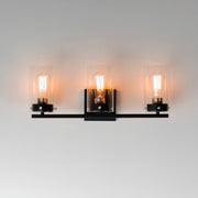 Maxim 12403CLBKSBR Pinn 3 Light Bath Vanity | Black / Satin Brass