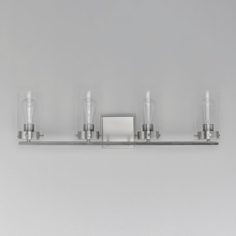 Maxim 12404CLSN Pinn 4 Light Bath Vanity | Satin Nickel