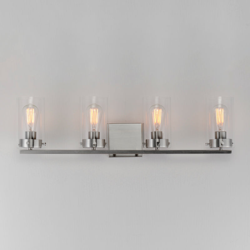 Maxim 12404CLSN Pinn 4 Light Bath Vanity | Satin Nickel