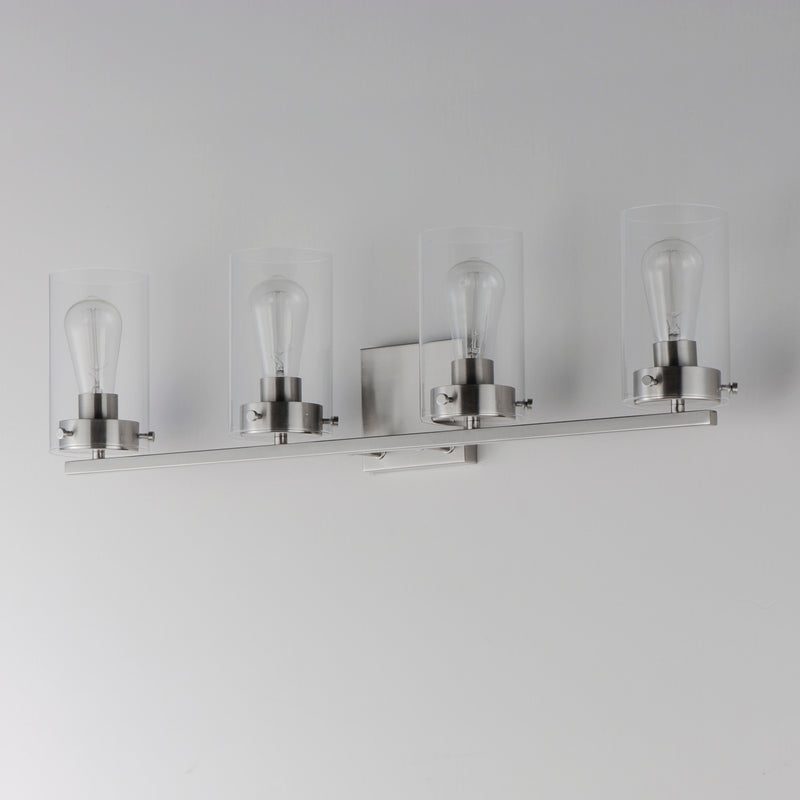 Maxim 12404CLSN Pinn 4 Light Bath Vanity | Satin Nickel