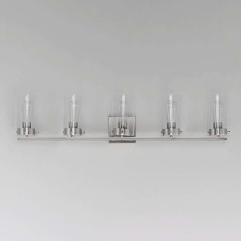 Maxim 12405CLSN Pinn 5 Light Bath Vanity | Satin Nickel