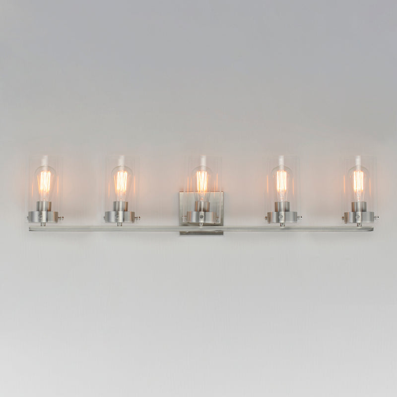 Maxim 12405CLSN Pinn 5 Light Bath Vanity | Satin Nickel