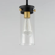 Maxim 12406CLBKSBR Pinn 1 Light Mini Pendant | Black / Satin Brass