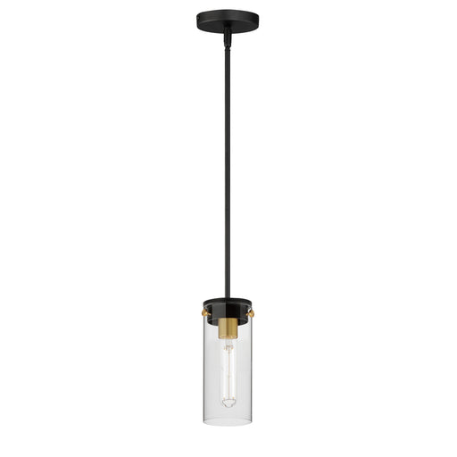 Maxim 12406CLBKSBR Pinn 1 Light Mini Pendant | Black / Satin Brass