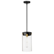 Maxim 12408CLBKSBR Pinn Large Single Pendant | Black / Satin Brass