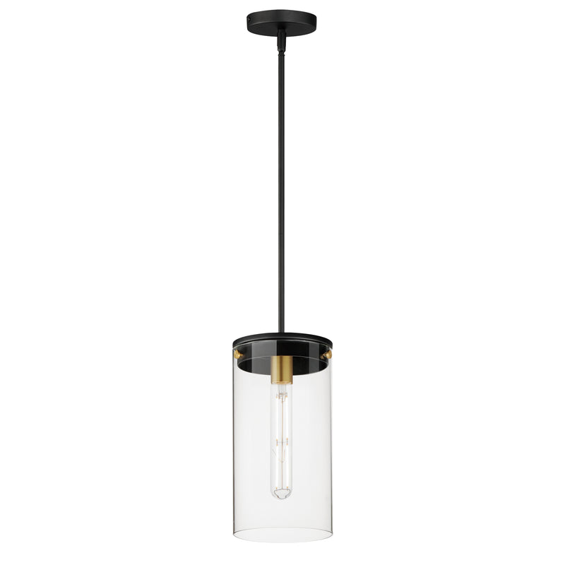 Maxim 12408CLBKSBR Pinn Large Single Pendant | Black / Satin Brass