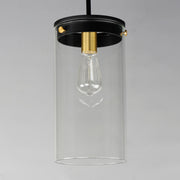 Maxim 12408CLBKSBR Pinn Large Single Pendant | Black / Satin Brass