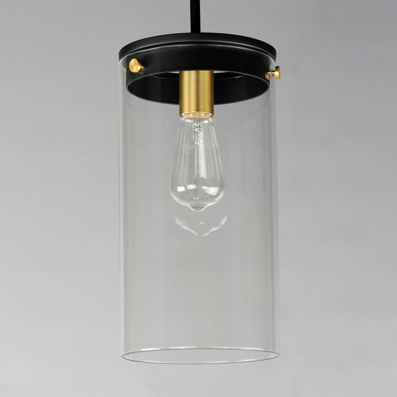 Maxim 12408CLBKSBR Pinn Large Single Pendant | Black / Satin Brass