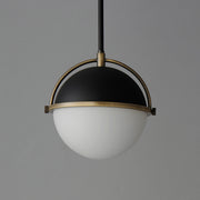 Maxim 12411SWBKWBR Duke 10" Single Pendant | Black/Weathered Brass