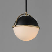 Maxim 12411SWBKWBR Duke 10" Single Pendant | Black/Weathered Brass