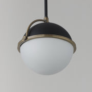Maxim 12411SWBKWBR Duke 10" Single Pendant | Black/Weathered Brass
