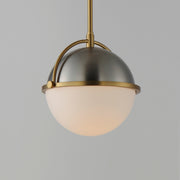 Maxim 12411SWSNSBR Duke 10" Single Pendant | Satin Nickel / Satin Brass