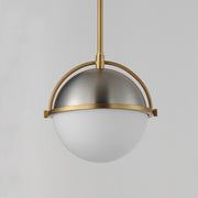 Maxim 12411SWSNSBR Duke 10" Single Pendant | Satin Nickel / Satin Brass