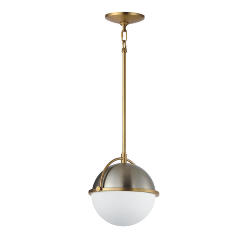 Maxim 12411SWSNSBR Duke 10" Single Pendant | Satin Nickel / Satin Brass