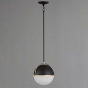 Maxim 12412SWBKWBR Duke 12" Single Pendant | Black/Weathered Brass