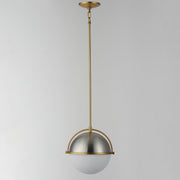 Maxim 12412SWSNSBR Duke 12" Single Pendant | Satin Nickel / Satin Brass