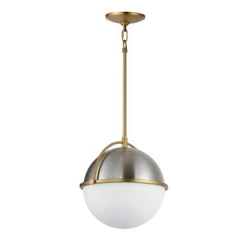 Maxim 12412SWSNSBR Duke 12" Single Pendant | Satin Nickel / Satin Brass