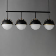 Maxim 12414SWBKWBR Duke 4 Light Linear Pendant | Black/Weathered Brass