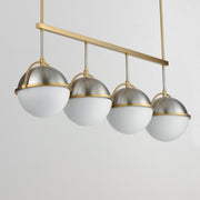 Maxim 12414SWSNSBR Duke 4 Light Linear Pendant | Satin Nickel / Satin Brass